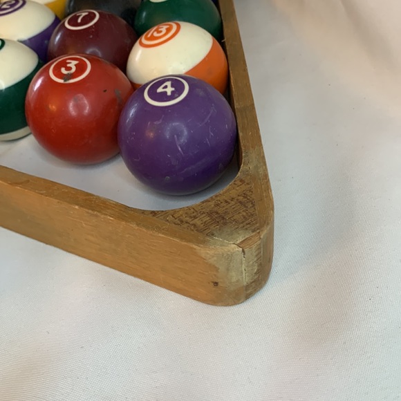 Vintage hard to find set of billard / pool / snooker balls and wood frame - Picture 12 of 12